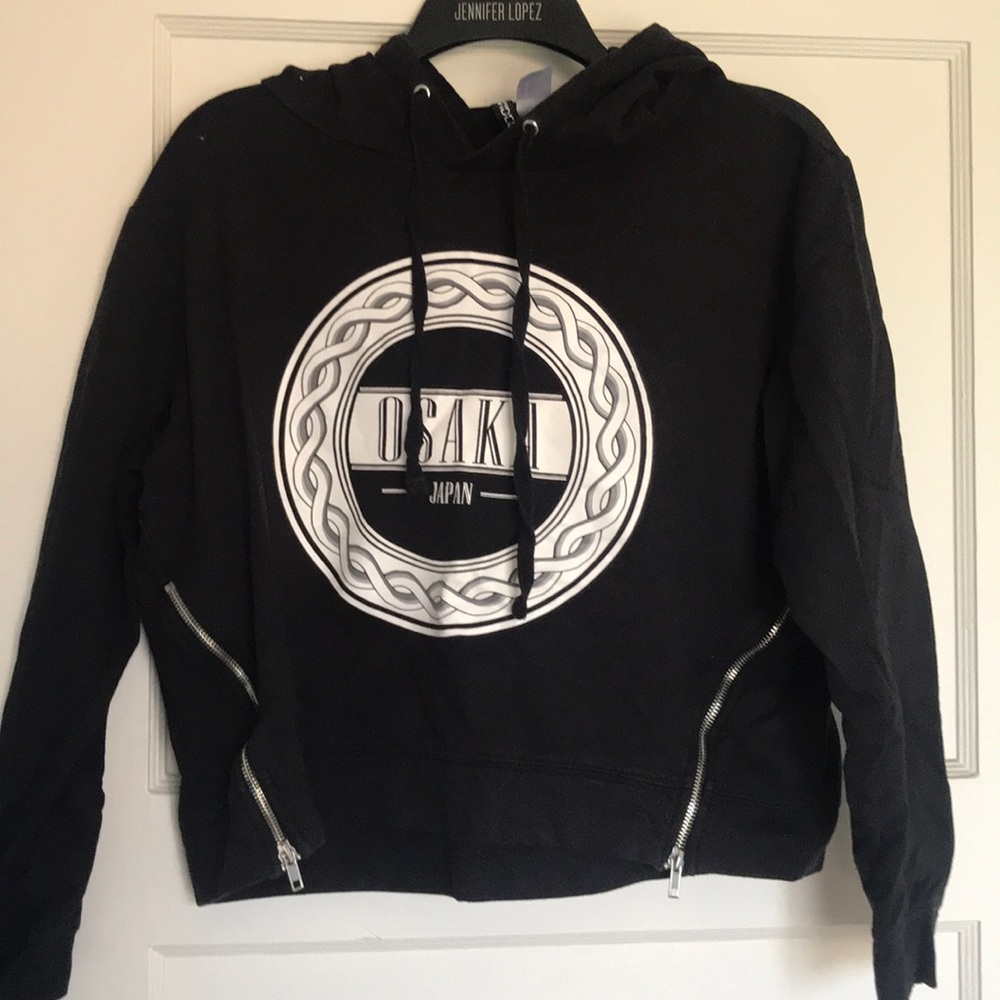 Black and white Osaka japan hooodie